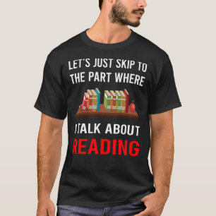 Camiseta Saltar hablar leyendo libro libros