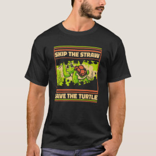 Camiseta Saltar La Paja Salvar La Tortuga Pintada T