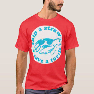 Camiseta Saltar una paja Salvar a una tortuga
