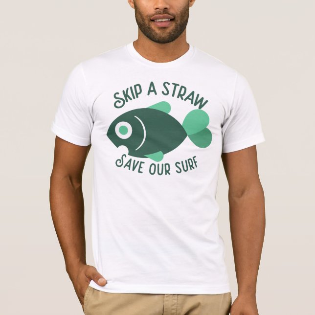 Camiseta Saltar Una Paja Salvar Nuestra Surf (Anverso)