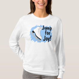 Camiseta Salte para el patín del azul de la alegría