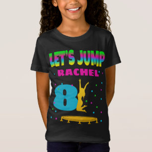 Camiseta Saltemos al Personalizado de cumpleaños de Trampol