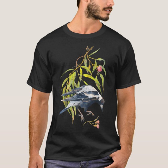 Camiseta Salto - acuarela de eucalipto australiano (Anverso)