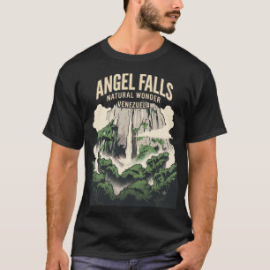 Camiseta Salto Ángel Venezuela Póster de viaje vintage