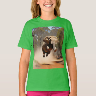 Camiseta "Salto de alegría: el salto de los elefantes anima