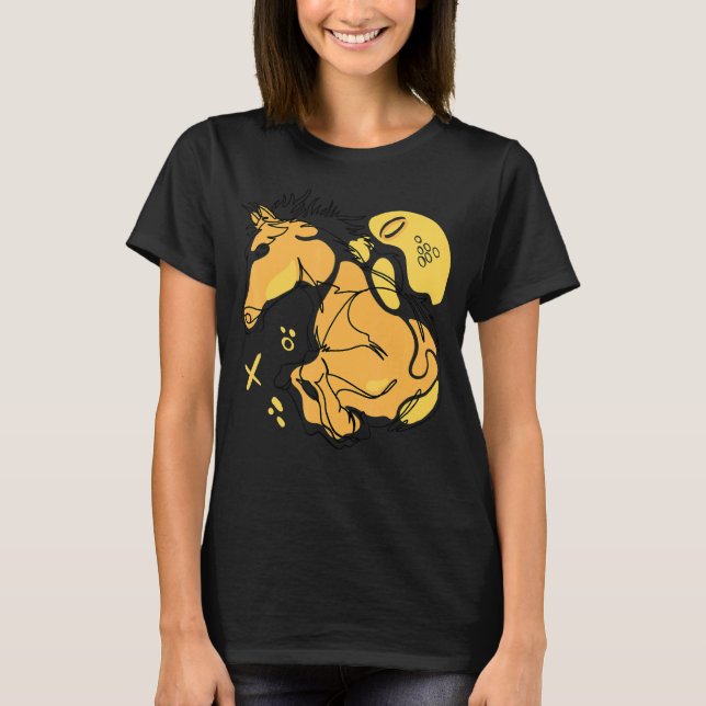 Camiseta Salto de animales de caballo (Anverso)