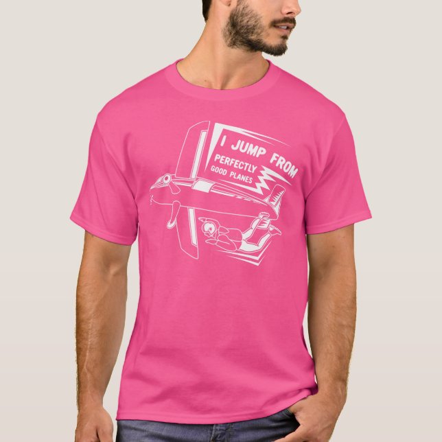 Camiseta Salto De Aviones Para Hombres Que Hacen Skydiving  (Anverso)