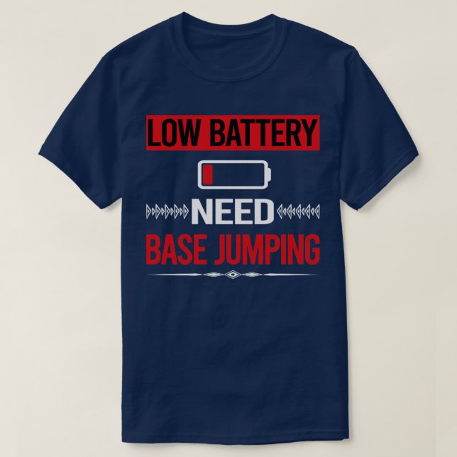 Camiseta Salto de base de batería baja (Diseño del anverso)