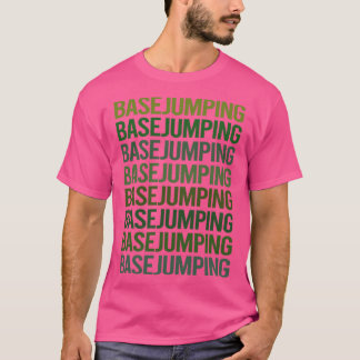 Camiseta Salto de base de texto verde