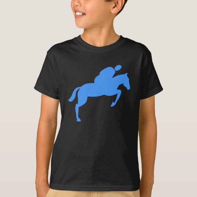 Camiseta Salto de caballo - Azul bebé (Anverso)