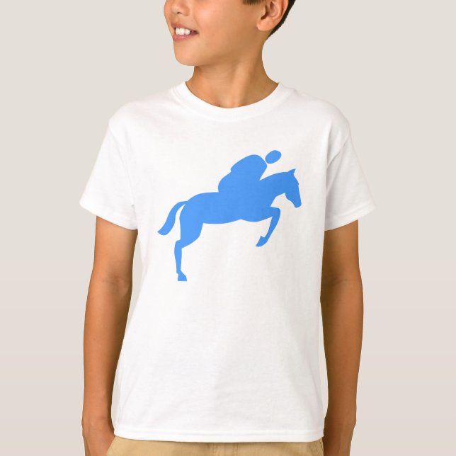 Camiseta Salto de caballo - Azul bebé (Anverso)