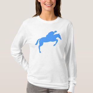 Camiseta Salto de caballo - Azul bebé