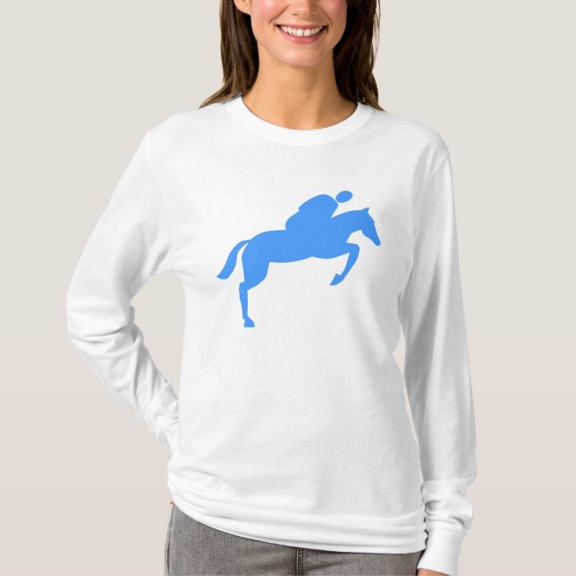 Camiseta Salto de caballo - Azul bebé (Anverso)
