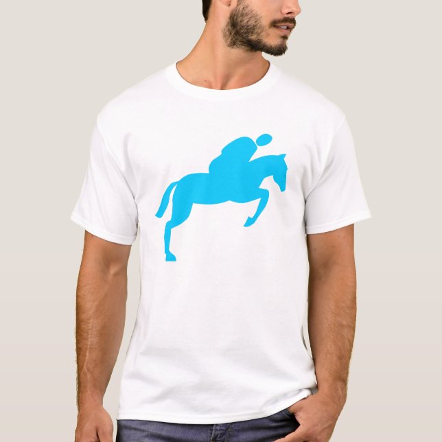 Camiseta Salto de caballo - Azul cielo (Anverso)