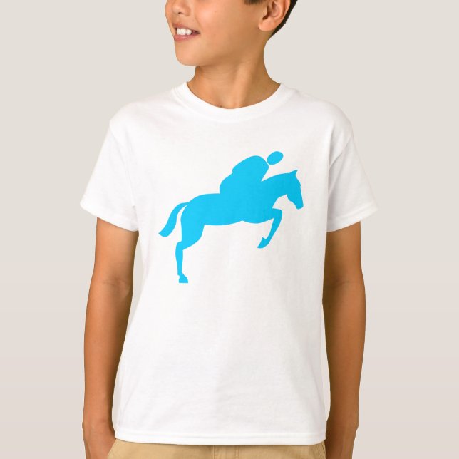 Camiseta Salto de caballo - Azul cielo (Anverso)
