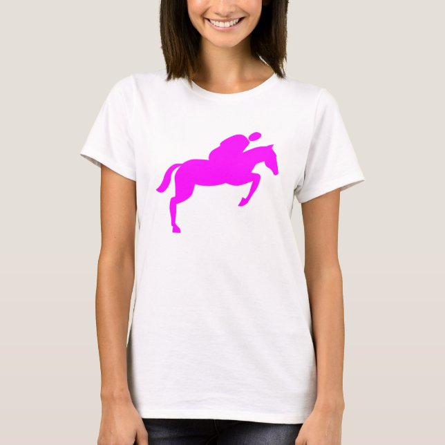 Camiseta Salto de caballo - Magenta (Anverso)