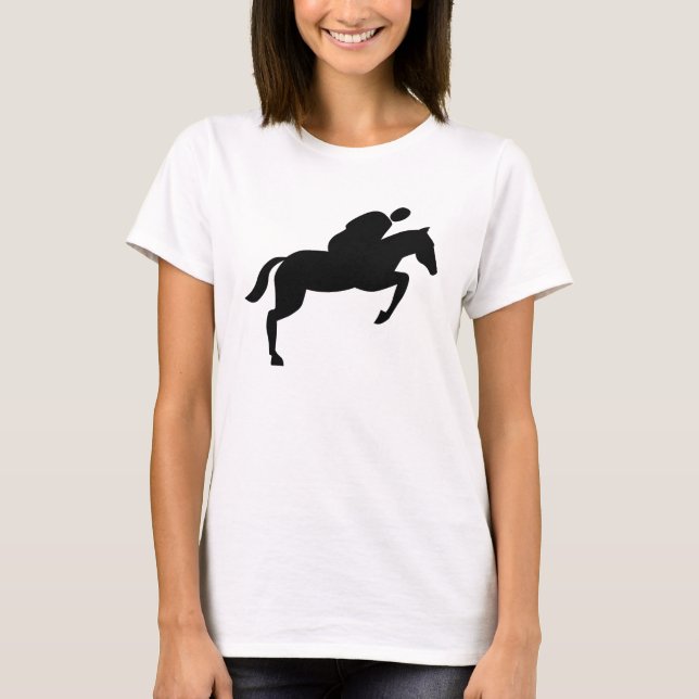 Camiseta Salto de caballo - Negro (Anverso)