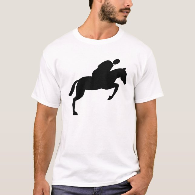 Camiseta Salto de caballo - Negro (Anverso)