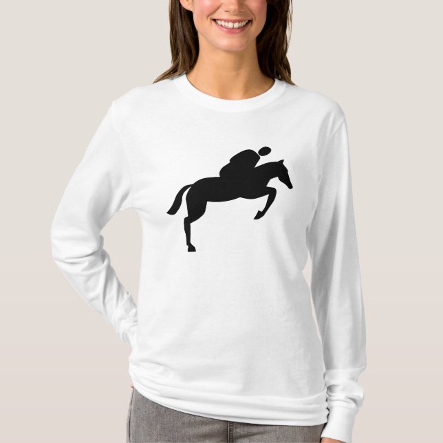 Camiseta Salto de caballo - Negro (Anverso)