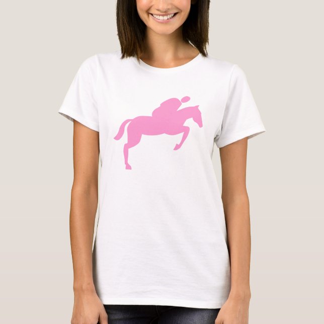 Camiseta Salto de caballo - Rosa (Anverso)