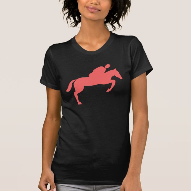 Camiseta Salto de caballo - Rosa tropical (Anverso)