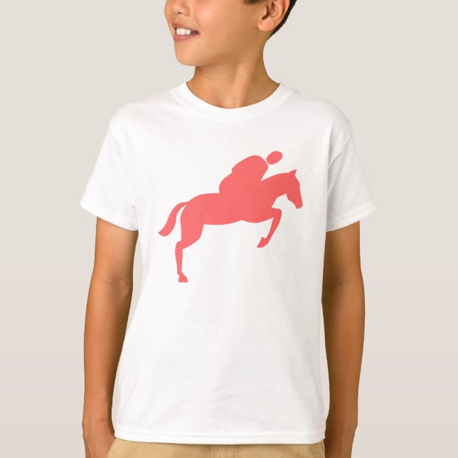 Camiseta Salto de caballo - Rosa tropical (Anverso)