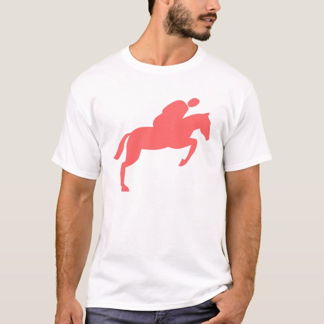 Camiseta Salto de Caballo - Rosa Tropical (Anverso)