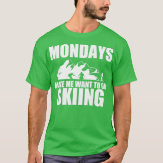 Camiseta Salto de esquí del lunes Divertido de esquí
