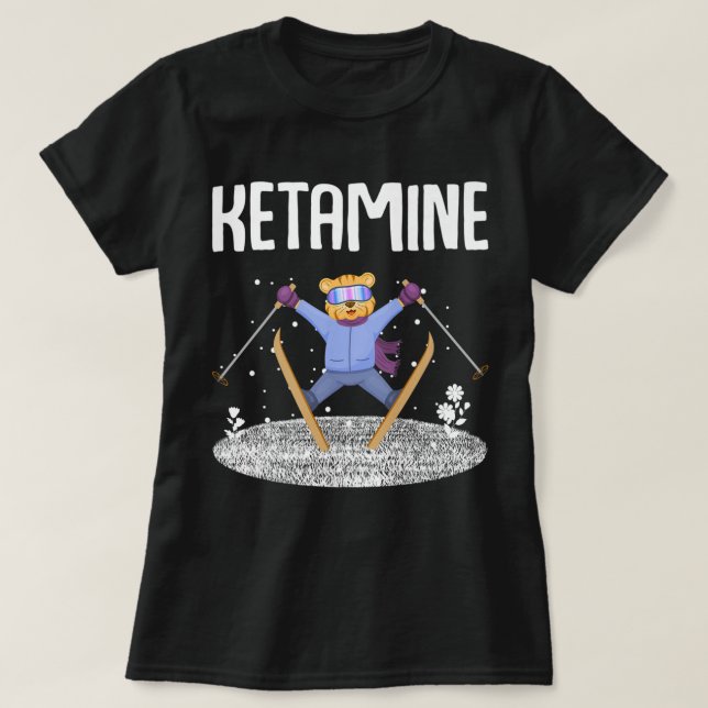 Camiseta Salto de Ketamine Oso Regalos blancos (Diseño del anverso)