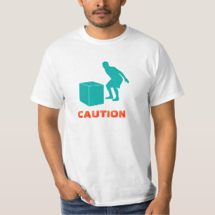Camiseta Salto de la caja de la precaución