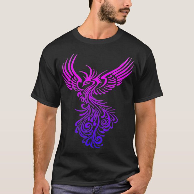Camiseta Salto De Las Cenizas Fénix Lilac Ombre Rosa (Anverso)