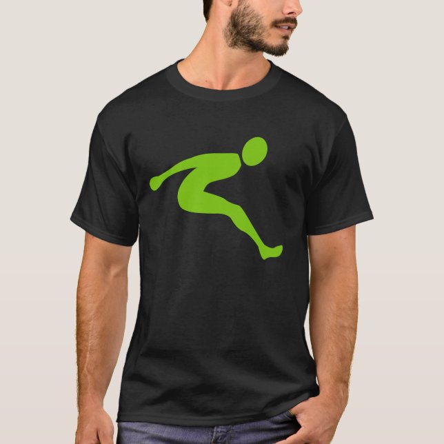 Camiseta Salto de longitud - Verde marciano (Anverso)