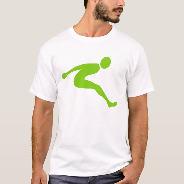 Camiseta Salto de Longitud - Verde Marciano (Anverso)