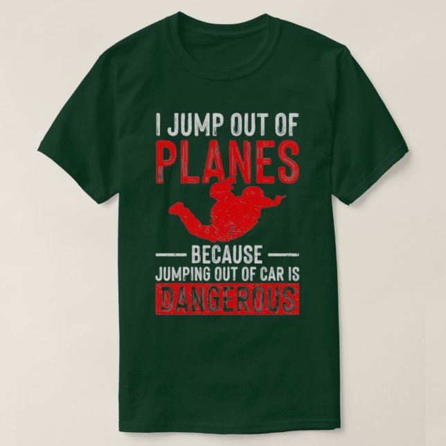 Camiseta Salto De Los Aviones Buceando Paracaidista (Diseño del anverso)