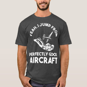 Camiseta Salto de presupuesto de diseño de paracaidismo per