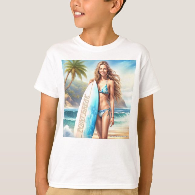 Camiseta salto de punto de acción chica (Anverso)