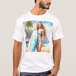 Camiseta salto de punto de acción chica