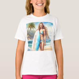 Camiseta salto de punto de acción chica