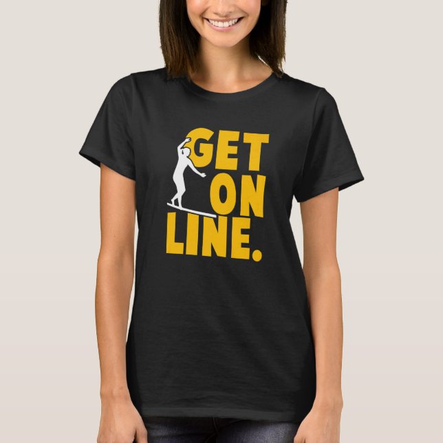 Camiseta Salto de resaltado de línea de inclinación de líne (Anverso)