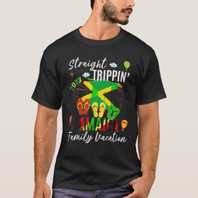 Camiseta Salto de vacaciones familiares en Jamaica (Anverso)