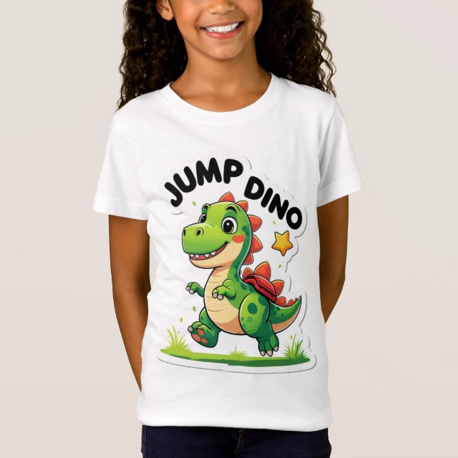 Camiseta Salto Dino - Jugativo Pegatina Personalizado Camis (Anverso)