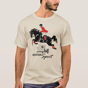 Camiseta salto ecuestre de la demostración