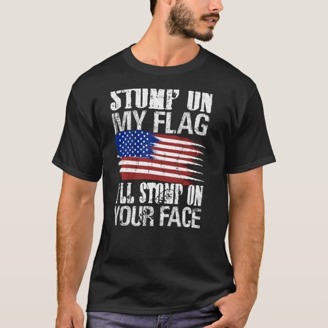 Camiseta Salto En Mi Bandera Voy A Parar En Tu Cara Patriót (Anverso)