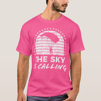 Camiseta Salto en paracaídas de buceo retro en Sky Diver