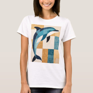 Camiseta Salto geométrico azur