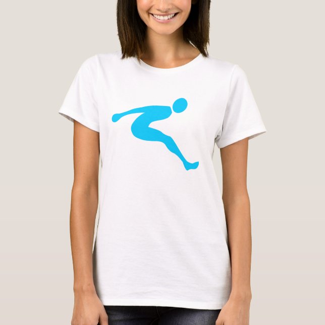 Camiseta Salto largo - Azul cielo (Anverso)