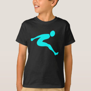 Camiseta Salto largo - cian
