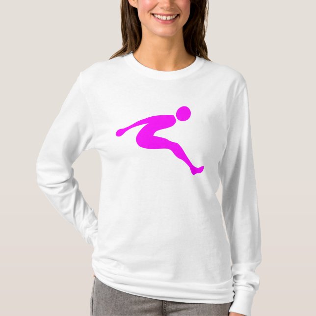 Camiseta Salto largo - Magenta (Anverso)