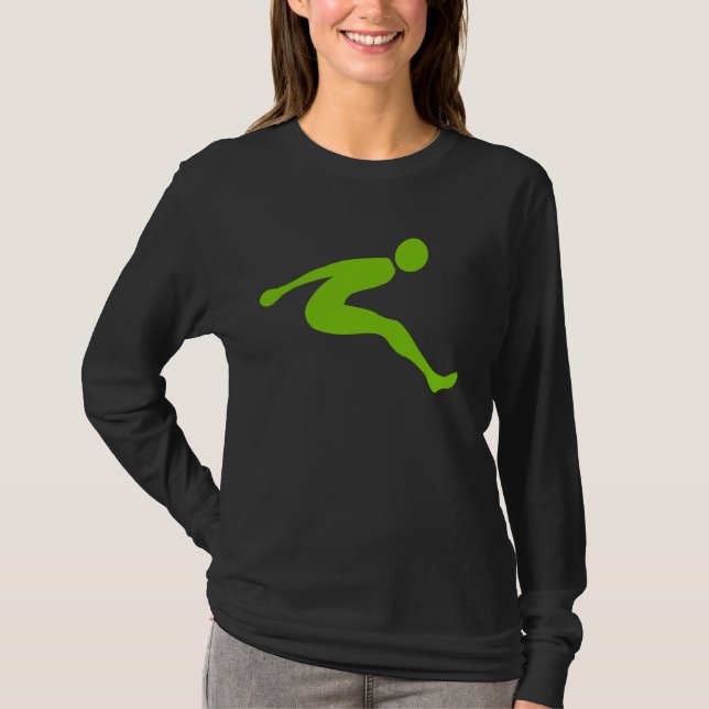 Camiseta Salto largo - Martian Green (Anverso)