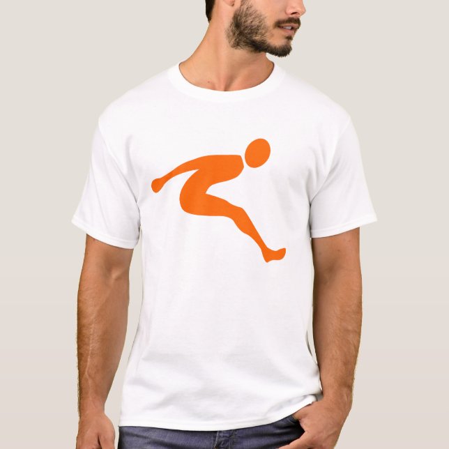 Camiseta Salto largo - Naranja (Anverso)